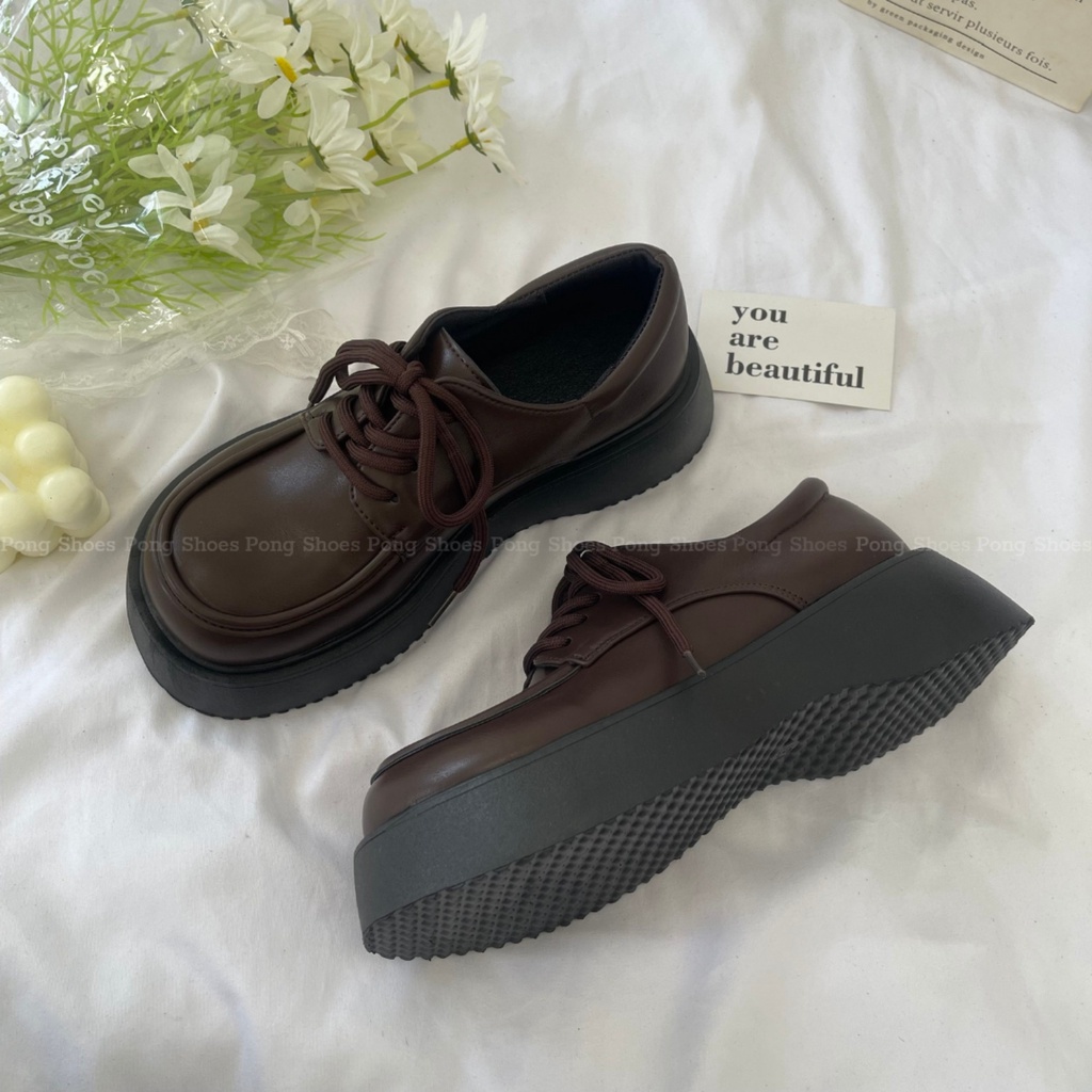 Giày Oxford Pong Shoes phong cách basic, dễ thương _FULL BOX - Mã 1502