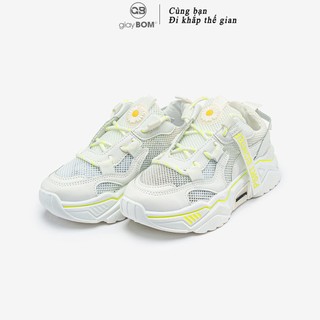 [Mã WABRMH99 giảm 12% đơn 99K]Giày Thể Thao Nữ giayBOM Phối Lưới Đế Cao 4 cm B1067