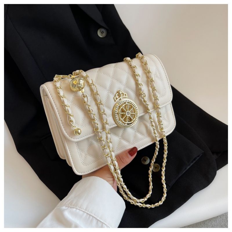 Túi xách nữ đeo chéo đẹp kẹp nách ô trám khoá vương miện phong cách hàn quốc giá rẻ TX 155