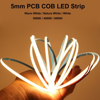 Dải Đèn LED COB 384 Bóng 5mm DC12V / 24V Ánh Sáng Trắng Ấm Trang Trí Giáng Sinh