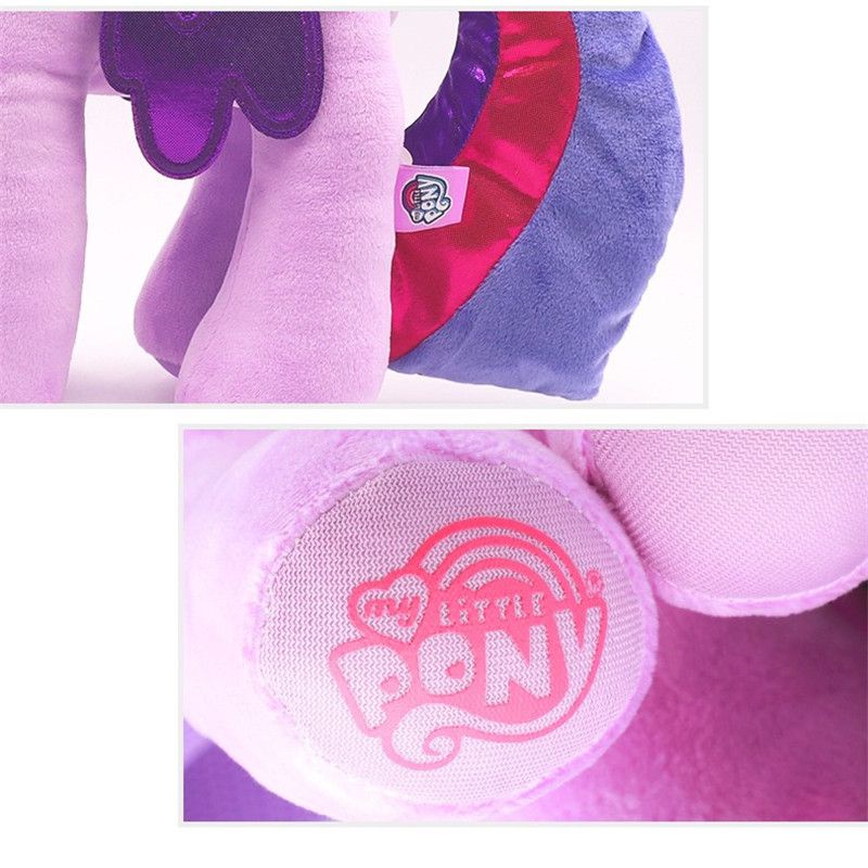Thú Nhồi Bông Hình Con Ngựa Pony 35cm Màu Hồng