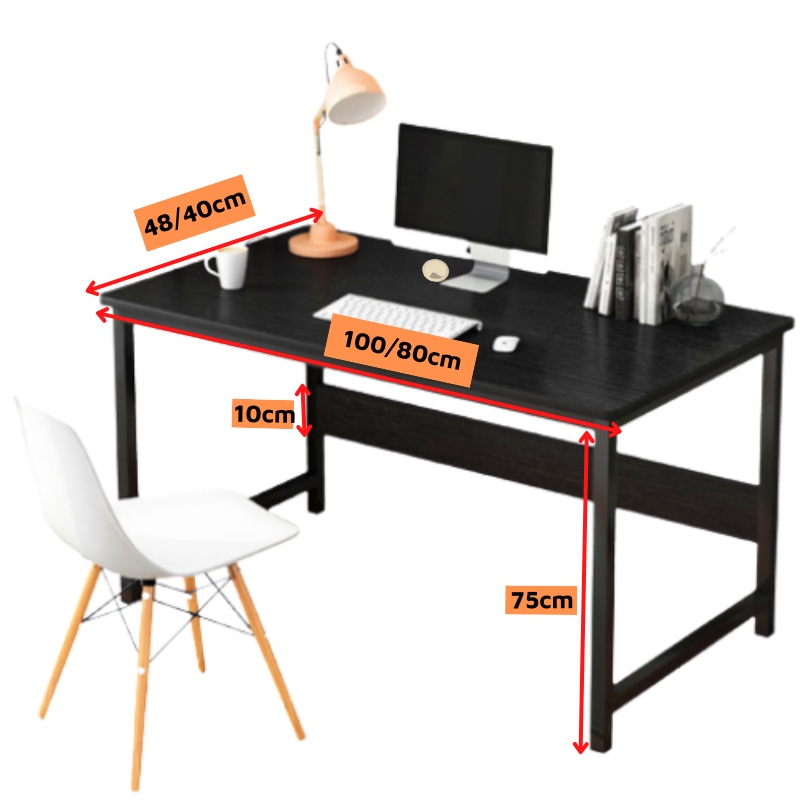 Bàn làm việc kích thước lớn 1,2mx55cm, bàn học có kệ sách tiện lợi, chắc chắn dễ lau chùi