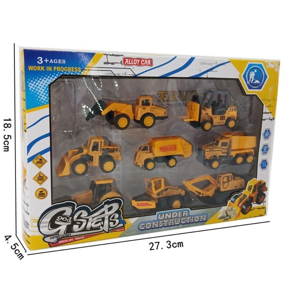 KRNY Set 8 Mô Hình Xe Xúc Đất Đồ Chơi Dành Cho Các Bé