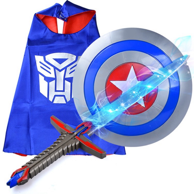 Công cụ giải trí Kiếm laser năng lượng và mặt nạ chiếu sáng vào vai siêu robot biến hình nhân anh hùng Optimus