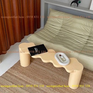 *Ảnh thật* bàn lượn sóng 2 trụ D100xR300xC400 #xuongnoithat.hcm