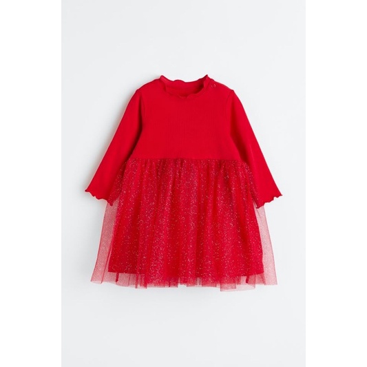 Váy Cotton dài tay có ren