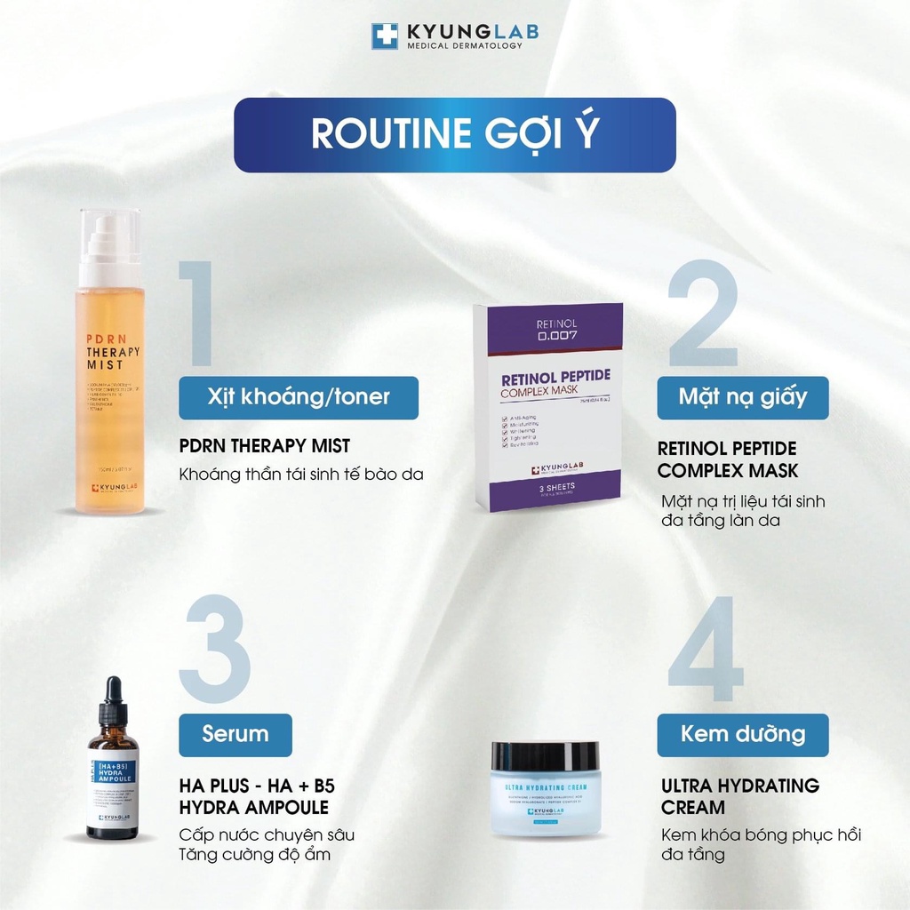Serum HA B5 KyungLab Hydra Ampoule Cấp Ẩm Cấp Nước Căng Bóng Sáng Da 50ml