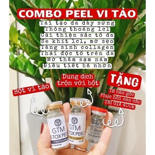 1 set 2 lọ peel trẻ hoá trắng da da vi tảo hàn quốc t-tox gtm 1