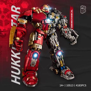 Đồ chơi Lắp ráp Mô hình K box 10513 người Sắt Hulkbuster Iron Man Marvels Avengers MK44 Ironman Anit-Hulk Robot