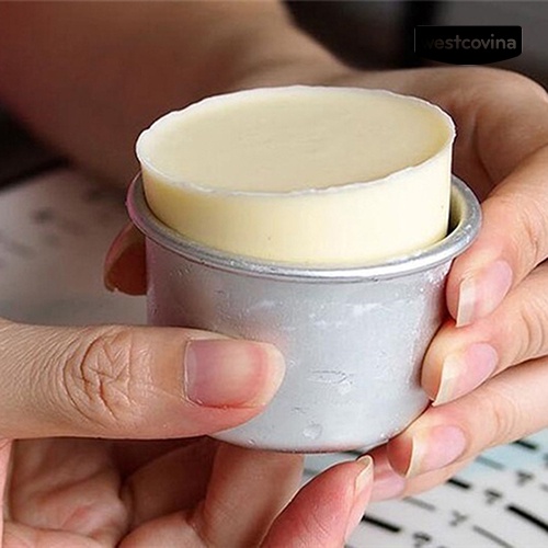 [WEST]⚘Set 5 Khuôn Làm Bánh Hình Tròn Mini Đường Kính 2.5inch Bằng Hợp Kim Nhôm
