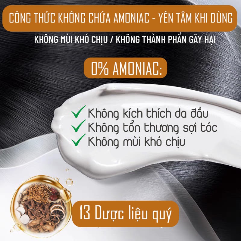 Dầu Gội Phủ Bạc Weilaiya 100ml, Dầu Gội Nhuộm Tóc Đen Vàng Nâu Dưỡng Tóc Bóng Mượt Bền Màu Chắc Khỏe