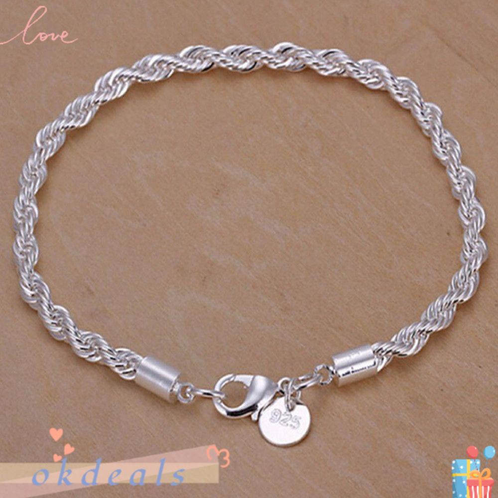 Vòng Tay Dây Xoắn 4MM Trang Sức Độc Đáo