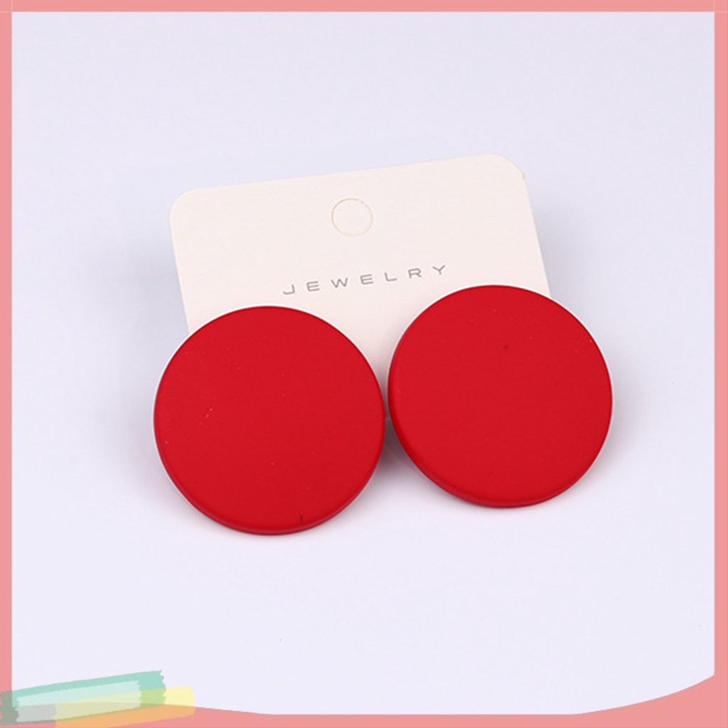 1 Đôi Bông Tai Hình Tròn Lớn Đơn Giản Cho Nữ