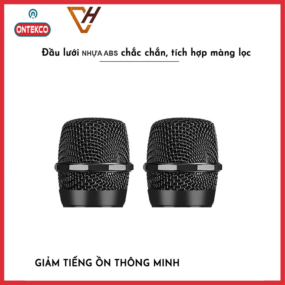 1 đôi 2 cái Đầu lưới chụp Micro chất liệu nhựa - Rọ Micro cao cấp tháo từ micro ONTEKCO E6/MV02 màu đ