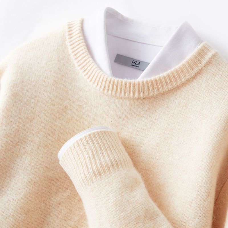 Áo Sweater Dệt Kim Cổ Tròn Dáng Rộng Thời Trang Thu Đông Mới Cho Nam Giới Có Size Lớn 40%