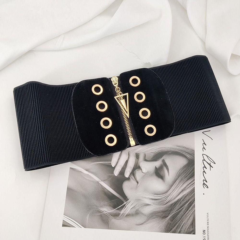 Thắt Lưng Nhung Bản Rộng Có Khóa Kéo Điều Chỉnh Được Hợp Thời Trang Cho Bạn Gái Mặc Đầm 2life