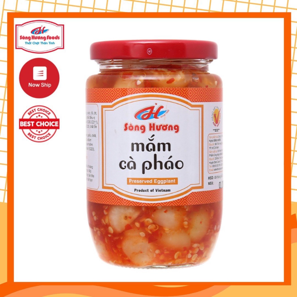 Mắm Cà Pháo siêu giòn Sông Hương Foods Hũ 390g - Ăn kèm - Đặc sản Huế