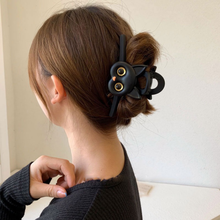 Dây Buộc Tóc Co Giãn Hình Mèo Bông Hoạt Hình Dễ Thương Cho Nữ