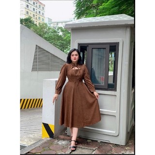 Đầm nhung cổ tàu