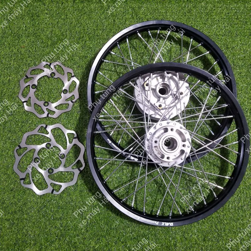 Bánh căm exciter 135 đùm x1r bạc căm mạ crom yaguso thái niềng nhôm kèm đĩa trước sau như hình msp 0152