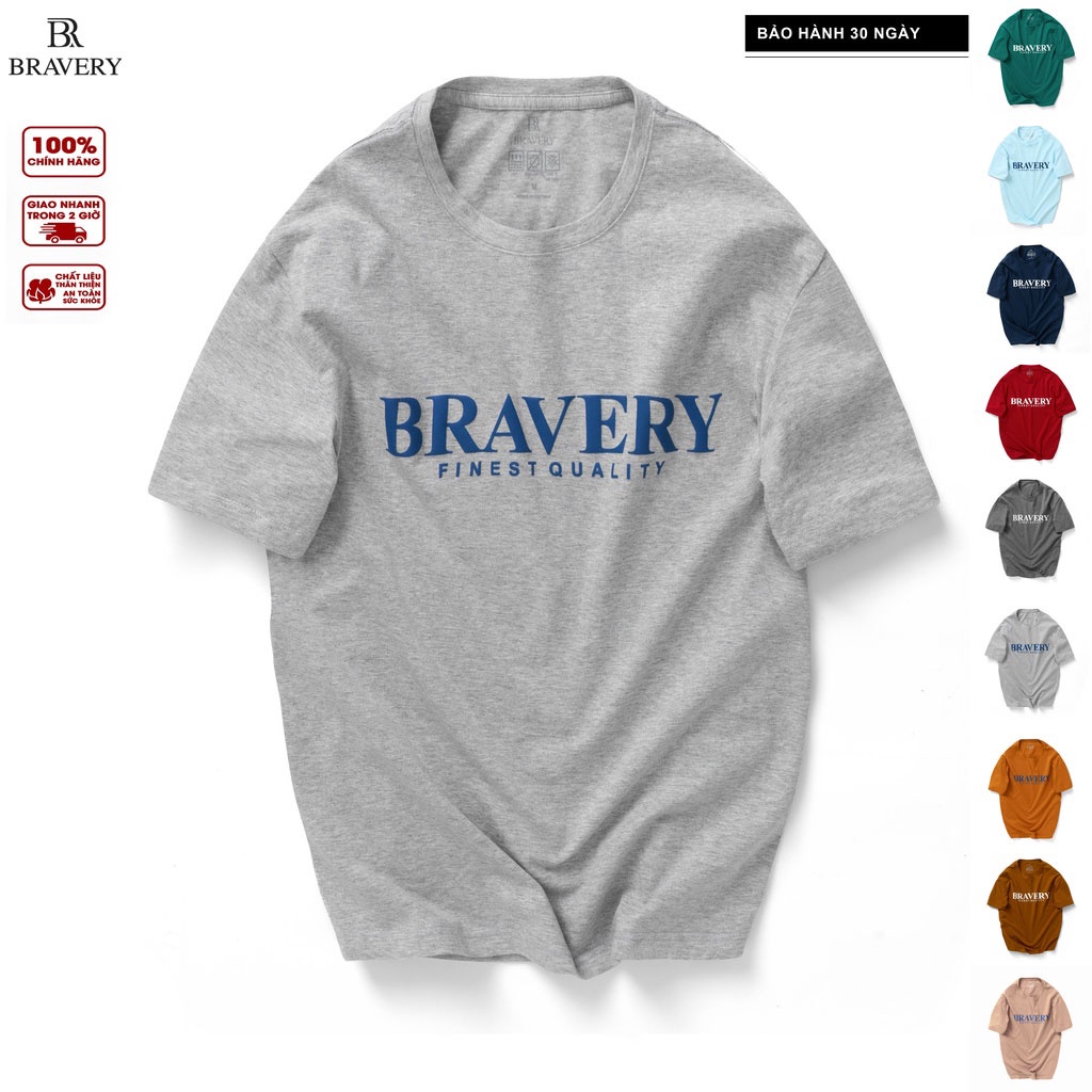 Áo Thun Nam Cổ Tròn BERY Vải Cotton  4 chiều Xuất Xịn, Chuẩn Form, Trẻ Trung, Thanh Lịch - Bravery