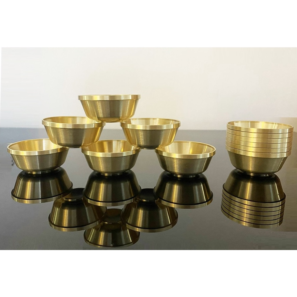Bát nhỏ / chén đựng nước bằng đồng cực đẹp bày ban Thờ Phật, Thờ Thần Tài, Ông Địa, Gia Tiên - Đồ Thờ Cúng ( Mã 5 )