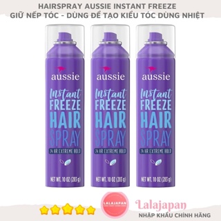 Hairspray Aussie Instant Freeze xịt giữ nếp keo tạo kiểu tóc mềm mượt không cứng tóc
