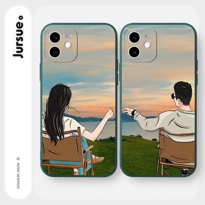 Ốp điện thoại JURSUE Y2709 kiểu cặp thích hợp cho iPhone 17 16 15 14 13 12 11 Pro Max SE 2020 X XR XS ip 8 7 Plus