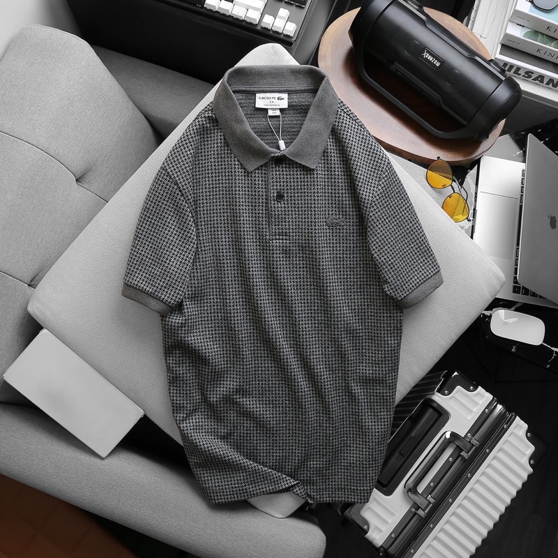 Áo Polo cá sấu monogram