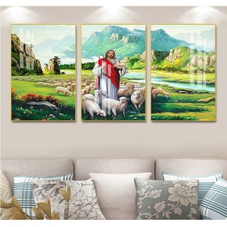 Tranh Laminate Tráng Gương - Treo Tường Chúa Giê-su Chăn Chiên Lành 02