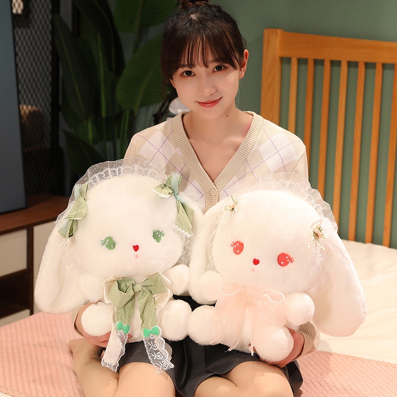 Thỏ Nhồi Bông Thiết Kế Phong Cách Lolita Dễ Thương Xinh Xắn
