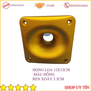 Họng loa treble kèn màu đồng kích thước12 x12 cm.Giá 2 chiếc