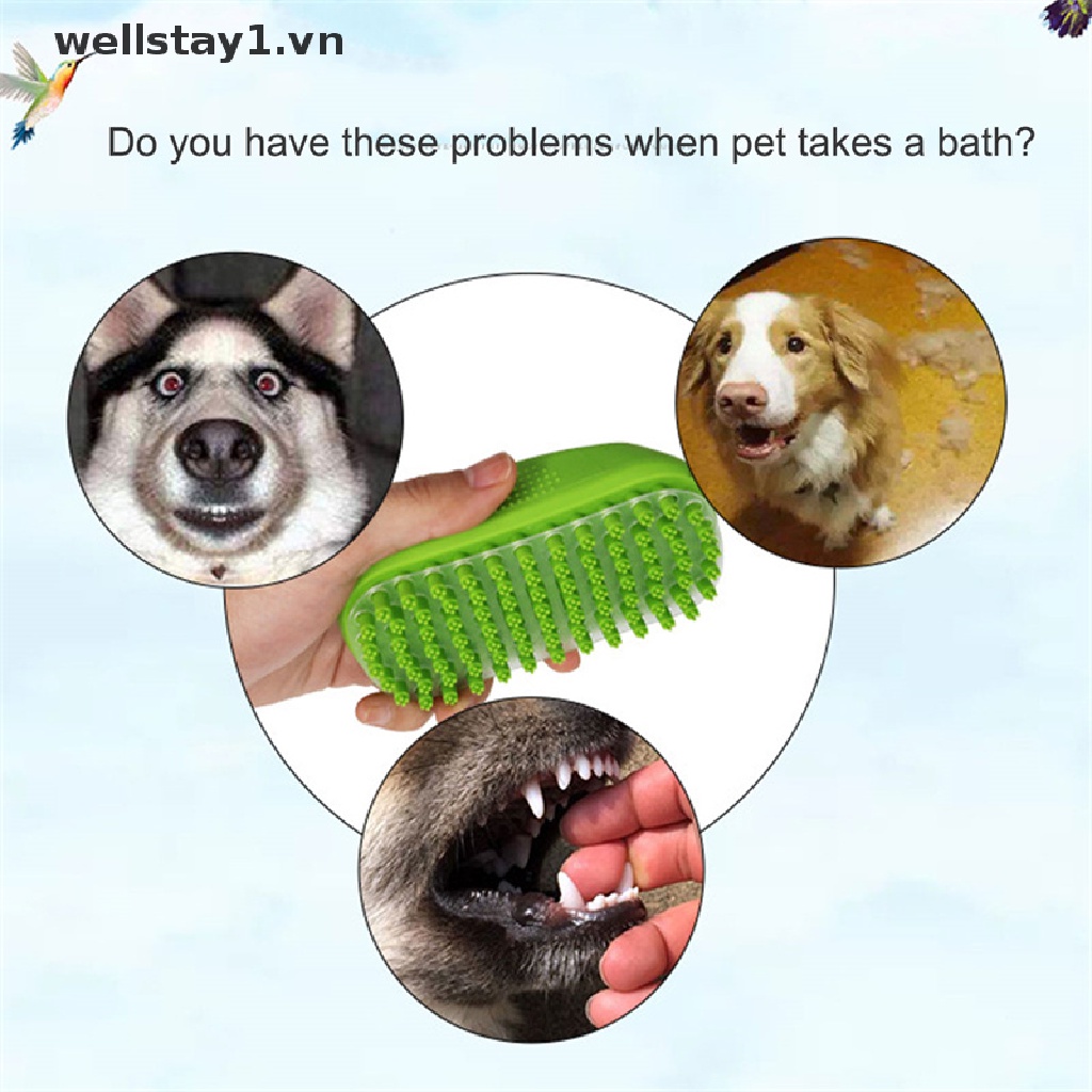 Găng Tay Cao Su Lược Chải Lông Tắm Cho Thú Cưng