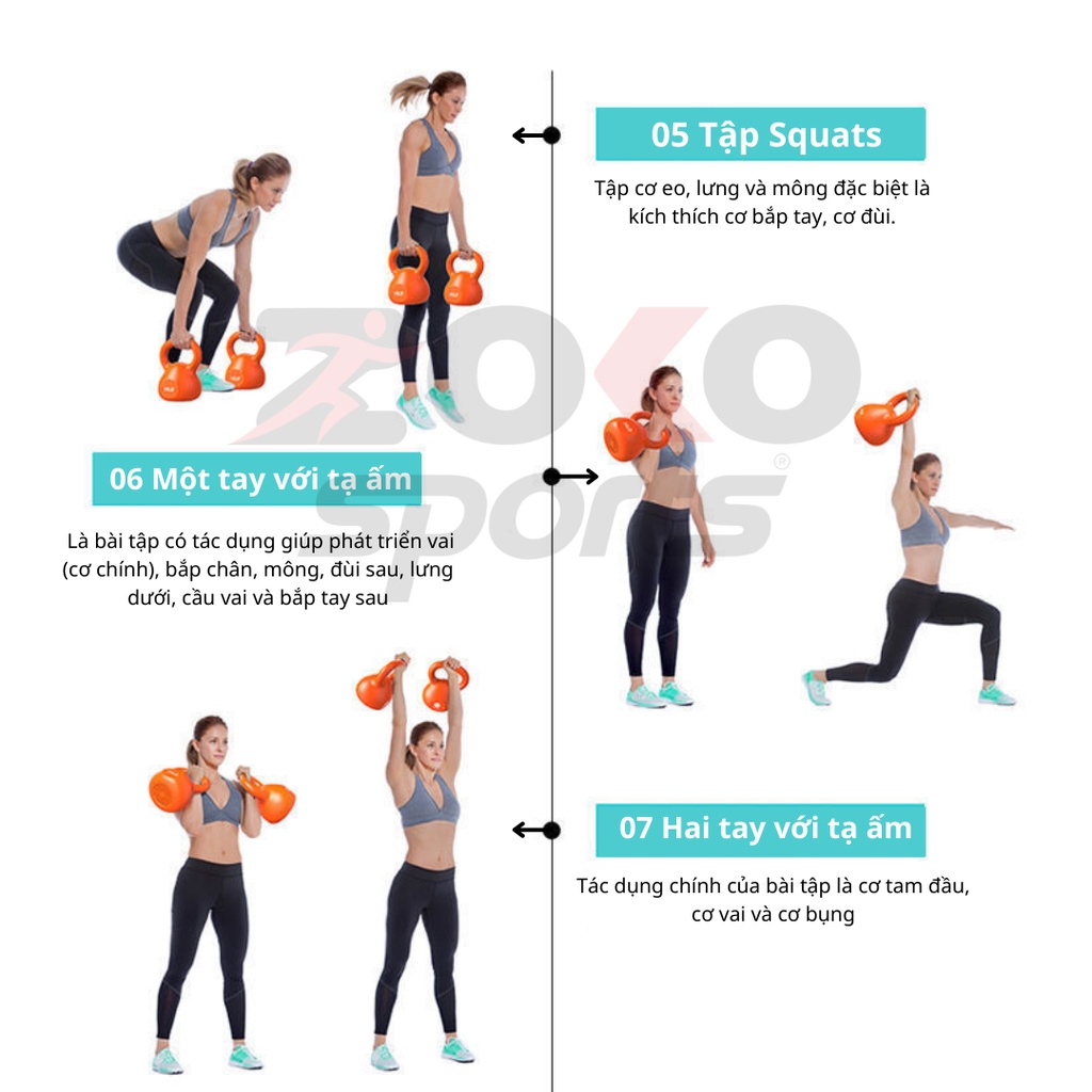 Tạ tập Squats, tạ quai sách Lidak Brosman bọc cao su có tay cầm - LIDAK SPORT