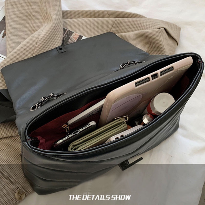 Mischa Túi Xách Da PU Sức Chứa Lớn Màu Trơn Phong Cách Phương Tây Thời Trang Cho Nữ