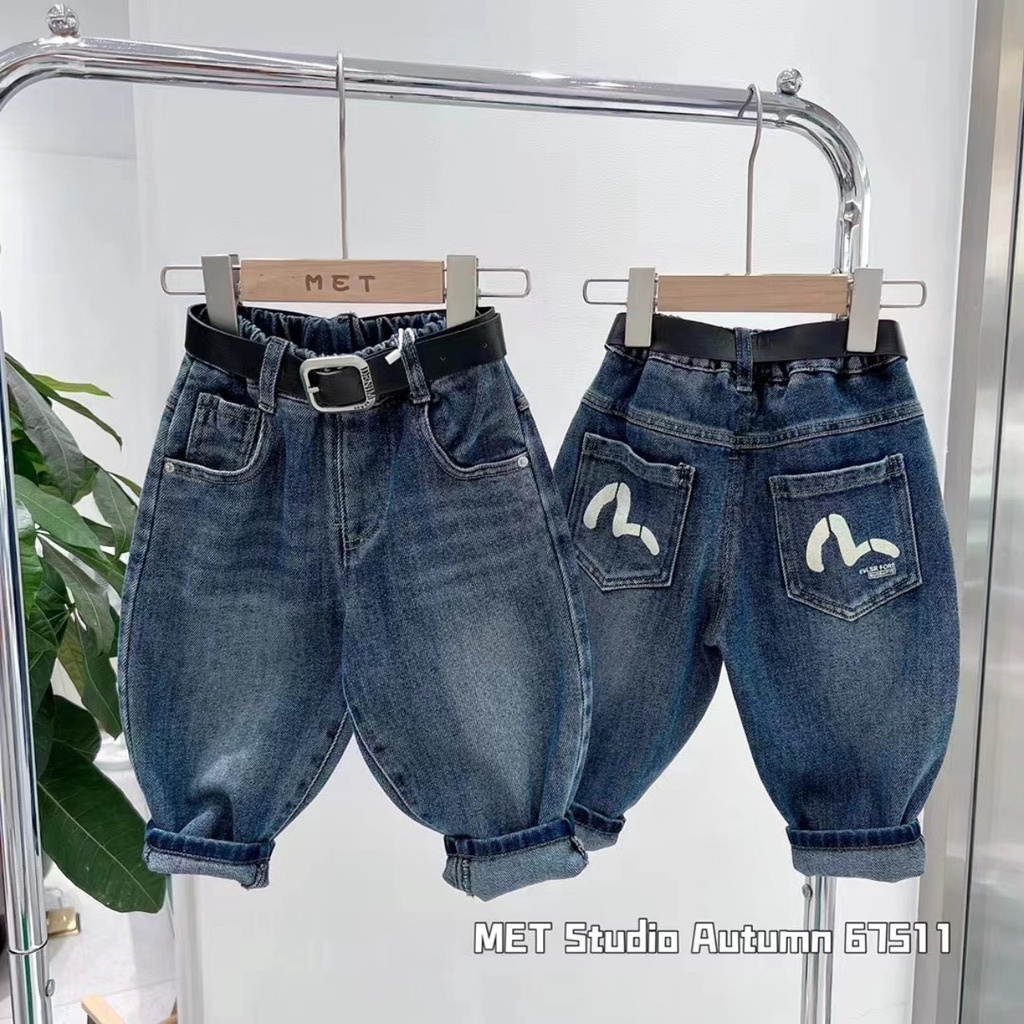 Quần Jean Dài Bé Trai Dáng Baggy, Quần bò bé trai hàn quốc 10-42 kg chất bò dày mềm.