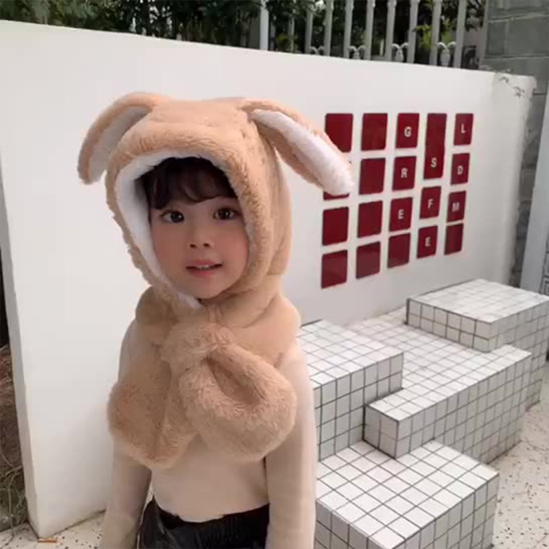 CATIMINI Mũ Trùm Đầu Giữ Ấm Tai Thỏ Hoạt Hình Dễ Thương Cho Bé