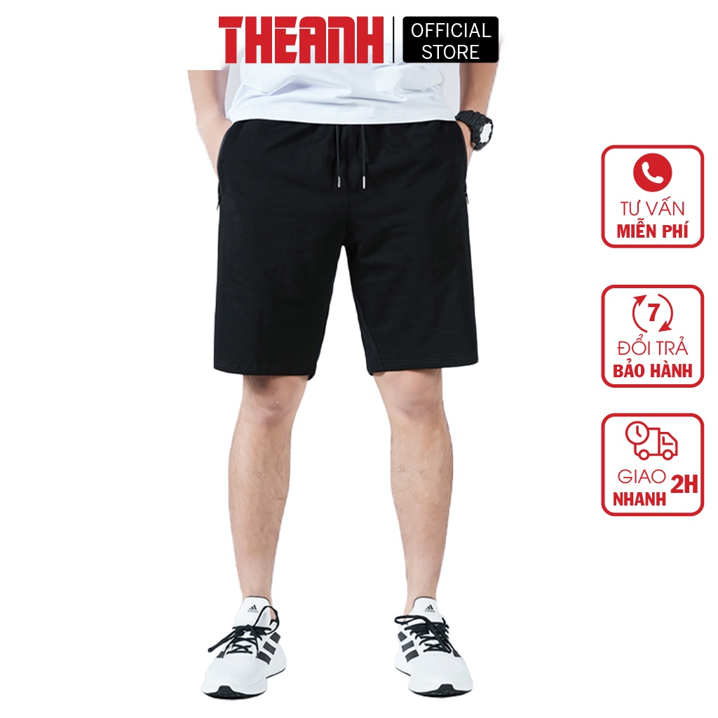 Quần short đùi nam trơn, khóa kéo chống nước cao cấp, phom đẹp trẻ trung TA003