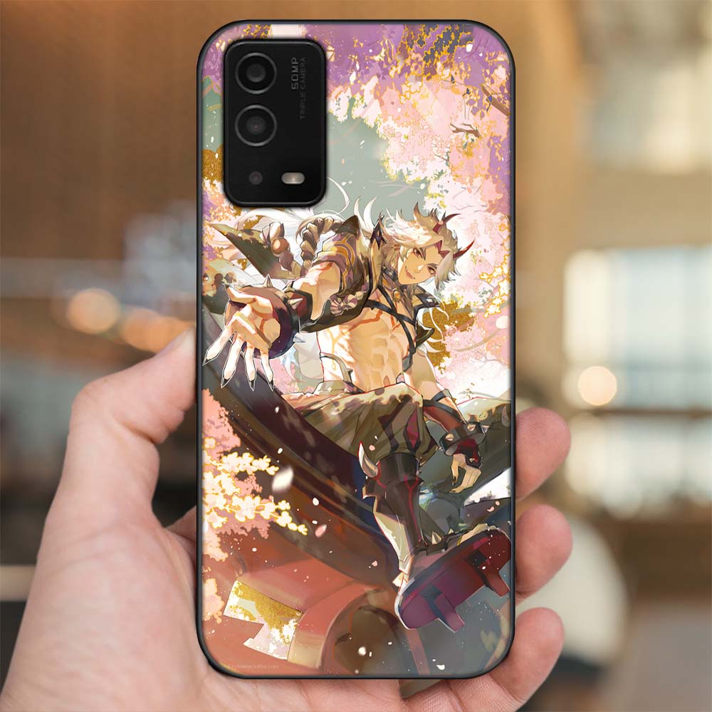 Ốp lưng Oppo A55 4G, A55 5G viền đen in hình Arataki Itto Genshin Impact