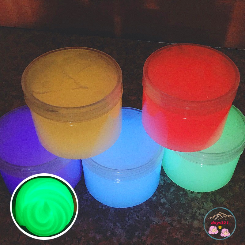SLIME DẠ QUANG 200ML PHÁT SÁNG TRONG BÓNG TỐI Hũ Slam Gudetama Squishy