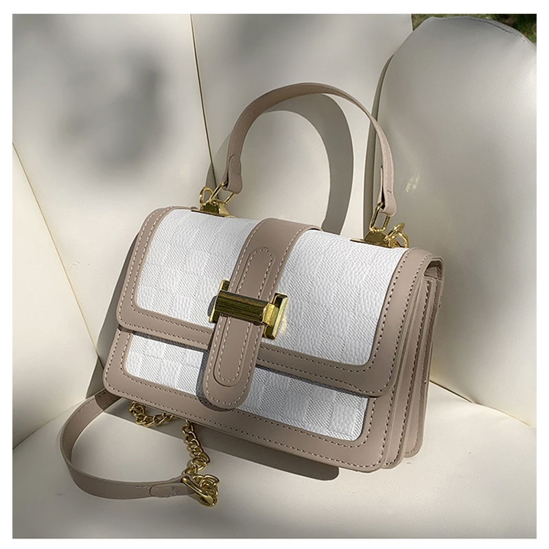 Mischa Túi Đeo Vai Hình Vuông Cỡ Nhỏ Màu Tương Phản Phong Cách Hàn Quốc Đơn Giản Thời Trang