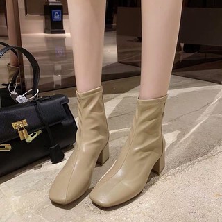 Boots - Bốt thời trang A66-089 da PU gót vuông 7cm