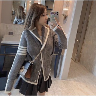Áo Khoác Len Lông Thom Brown e Giấu Quần