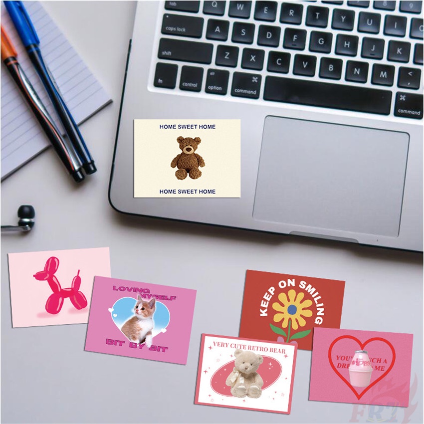 ❉ Hình Dán Gấu Dâu Tây Cổ Điển Series 01 ❉ Bộ 50 Sticker Chống Thấm Nước Họa Tiết Doodle Hợp Thời Trang