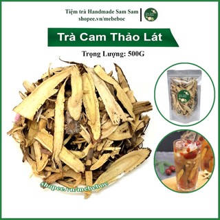 Trà cam thảo thái lát sấy khô 500g giúp thanh nhiệt, tiêu hóa tốt của tiệm trà samsam