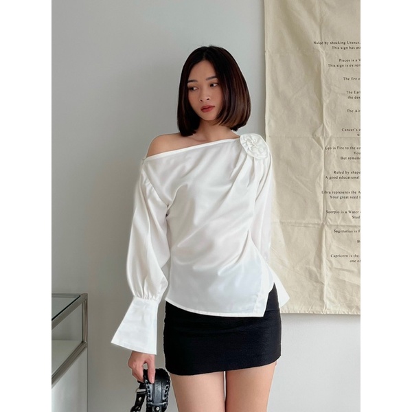 Lalia Shirt - Áo sơ mi đính hoa thủ công - Somalyng.studio