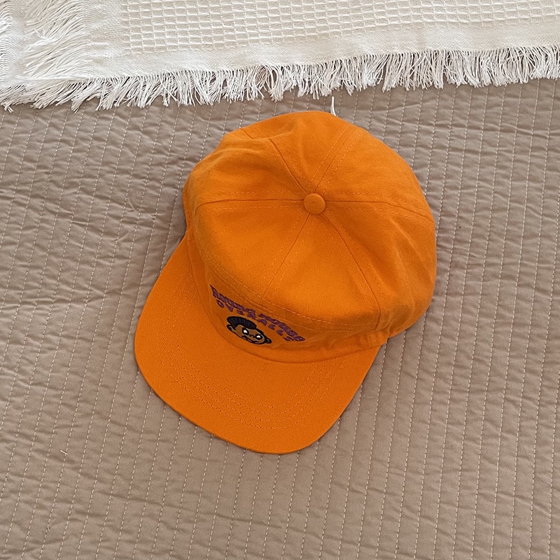 Mũ Lưỡi Trai Cotton Màu Trơn In Chữ Phong Cách Hàn Quốc Thời Trang Xuân Thu Cho Bé