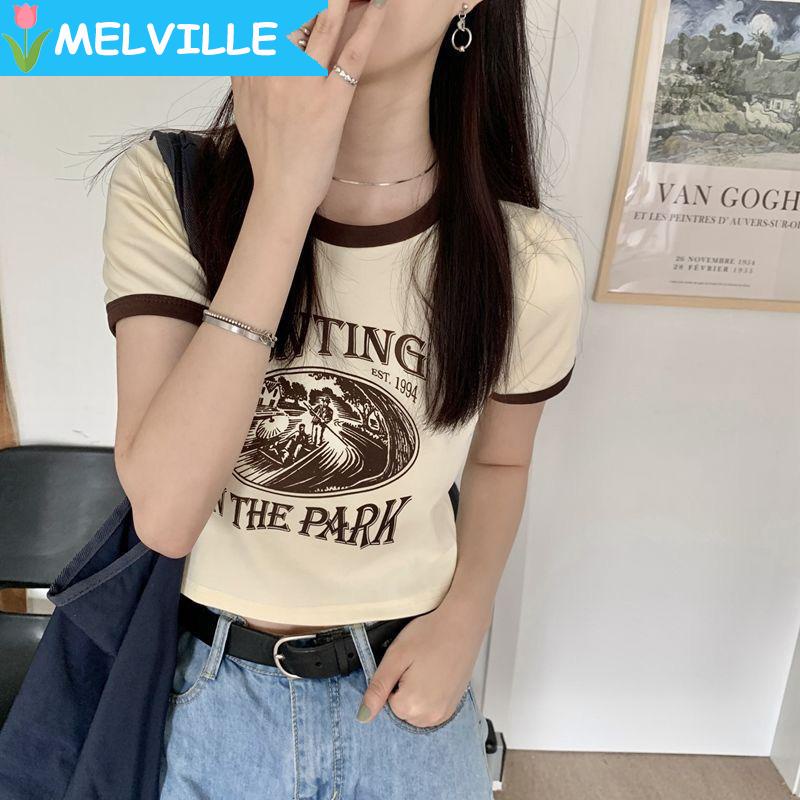 🌷🌷Áo Thun Croptop Tay Ngắn Ôm Body Nữ Áo Croptop Kiểu Sexy In Họa Tiết Thời Trang 2023