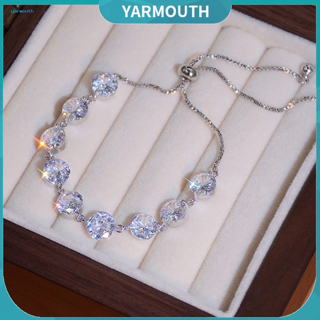 Vòng Đeo Tay Đính Đá Zircon Lấp Lánh Chống Dị Ứng Thời Trang Cho Nữ