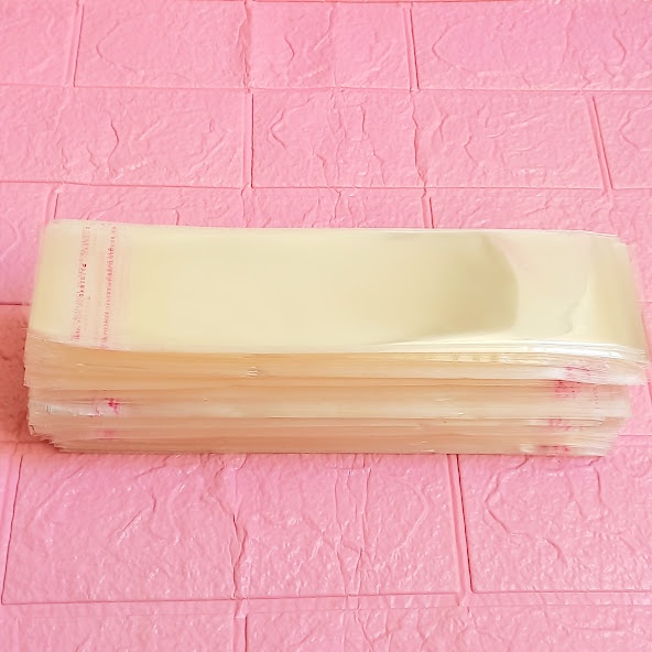 100g  Túi Opp dán mép 6x20cm  - Túi nilon băng keo dán miệng